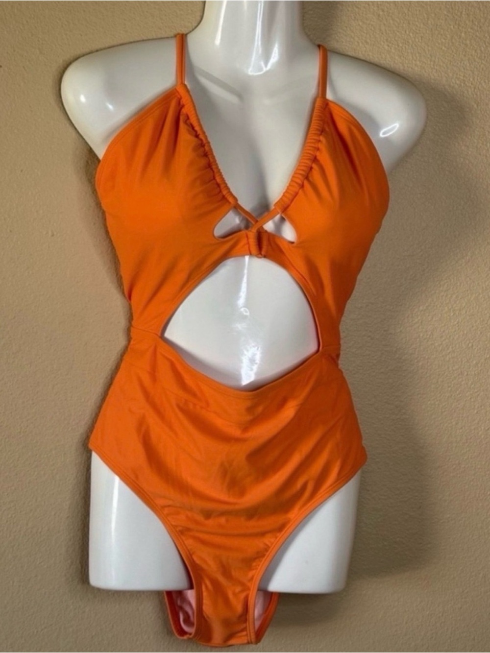 Cupshe Orange Cutout One-Piece Swimsuit